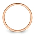 thumbnail image 2 of 10K Rose Gold 1.2mm Half Round Satin Stackable Band Size 10, 2 of 6