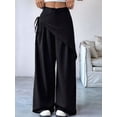 thumbnail image 5 of Women Wide Leg Baggy Flowy High Waisted Pants Loose Fit Casual Cozy Cute Y2k Trousers, 5 of 9
