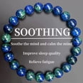 thumbnail image 1 of Lazuli Cristal Natural Pulsera hecha a mano Pulsera de cuentas de las mujeres 8Mm Piedra Natural Stretch pulsera de cuentas de cristal redondo hecho a mano elegante, 1 of 7