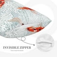 thumbnail image 3 of Hirioo Koi Fish Corals,Spring Summer for Plush Pillow Cover for Bedroom and Living Room ,Elegant, Comfortable Home Decor-14"x20", 3 of 6