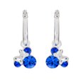 thumbnail image 3 of Disney Minnie Mouse Crystal Birthstone Silver Plated Hoop Earrings, 3 of 5