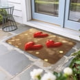 thumbnail image 2 of Valentines Doormat Outdoor Entrance 16"x24", Red Love Heart Romantic Absorb Moisture Dirt Door Mats, Non-Slip Rubber Backing Floor Mats Indoor, Low-Profile Front Door Rugs, 2 of 9