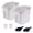 Gray 2Pack 50Lb, variant on 2 Pack Rice Storcontainer With Measuring Cup 50 Lb Flour Wheels Food Dog Cat Bin Set For Dry Sugar Cereal(gray)