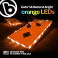 thumbnail image 2 of Brightz TossBrightz LED Cornhole Board Light Set, Lights for Edge & Hole, 2-Pack, Orange, Lights Only – Boards Not Included, 2 of 6