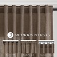 thumbnail image 4 of Cortinas Joywell de lino marrón claro, 213 x 213 cm, 2 paneles, 4 of 9