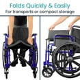 thumbnail image 4 of Vive Heavy-Duty Bariatric Wheelchair for Adults (Supports 400 lbs) – Foldable, Manual Transport Chair with 20" Wide Seat – Portable for Travel & Easy Transfers, Black, 4 of 9