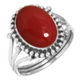 thumbnail image 1 of 925 Sterling Silver Ring For Women - Girls Red Stone Gemstone Silver Ring Size 10 October Birthstone Handmade Silver Ring Size 10 Friendship Day Gift For Women 925 Silver Gemstone Jewelry, 1 of 5