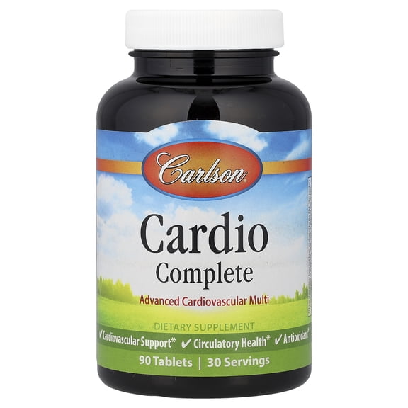 Carlson Cardio Complete, Advanced Cardiovascular Multi, 90 Tablets