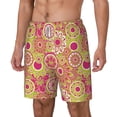 thumbnail image 2 of Uemuo Yellow Flowers Pattern Mens Swim Trunks Quick Dry Board Shorts with Mesh Lining, Stretch Beach Shorts Quick Dry No-Chafing Board Shorts-Large, 2 of 9