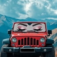 thumbnail image 3 of XYZCANDO Bling Eyes Windshield Sun Shade UV Ray & Heat Block Windshield Shades Compatible with Jeep Wrangler Rubicon Sahara TJ JK JKU 2 Door & 4 Door Keep Your Vehicle Cool, 3 of 7