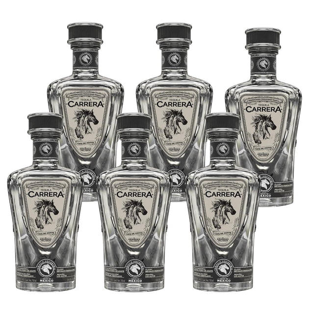 Pack de 6 Tequila Carrera Cristalino 750 ml Carrera Cristalino
