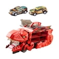thumbnail image 4 of Dinosaurio transportador camión dinosaurio figura juguetes divertido juguete educativo dinosaurio coche vehículos juego para niños preescolares niñas rojo con 2 autos, 4 of 8