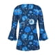 thumbnail image 4 of Fiudx Ofertas Flash Artículos En Oferta Camiseta Estampada a La Moda para Mujer, Blusa con Mangas 3/4, Camisetas Informales con Cuello En V, 4 of 5