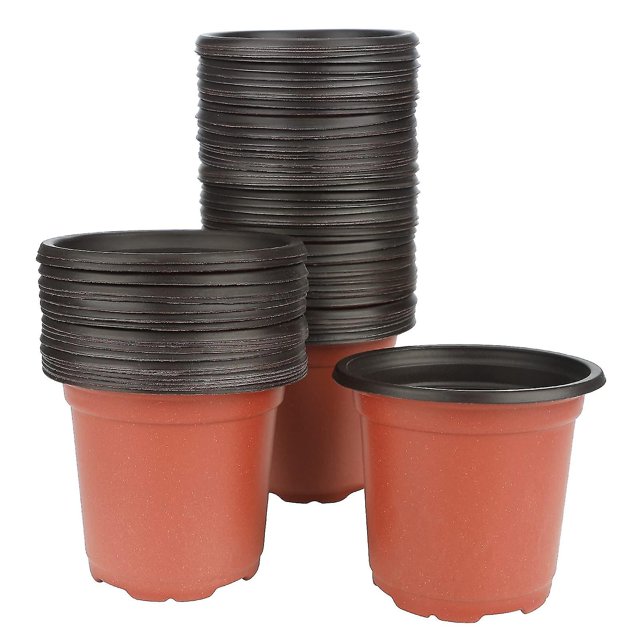 100 macetas de plantas de plástico/macetas de semillas de 10 cm para jardineros, 11 kaili Sencillez
