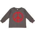 thumbnail image 3 of Inktastic Fun Red Peace Sign Boys or Girls Long Sleeve Toddler T-Shirt, 3 of 5