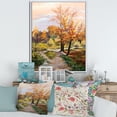 thumbnail image 2 of Designart 'The Orange Woods Along River' Country Framed Canvas Wall Art Print, 2 of 5