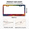 thumbnail image 2 of Aluminum License Plate Frame 2 Pack Car Exterior Accessory Car Tag Holder for Front Rear Plates Cars Decor Vibrant Colorful Tie-dye Pattern, 2 of 7