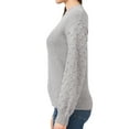 thumbnail image 5 of Vince Camuto Women's Bobble Stitch Sleeve Pullover Sweater (Rich Black, L), 5 of 9