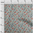 thumbnail image 2 of oneOone Rayon Gray Fabric Floral Flower With Bird Sewing Material Print Fabric By The Yard 56 Inch Wide, 2 of 4