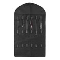 thumbnail image 4 of 32 bolsillos doble cara joyería collares pendientes bolsa de almacenamiento armario colgante de pared negro, 4 of 8