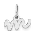 thumbnail image 1 of Diamond2Deal 14K White Gold Lower Case Letter M Initial Pendant for Women, 1 of 3
