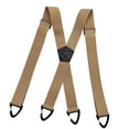 thumbnail image 2 of Tirantes elásticos y resistentes para hombre, accesorios de disfraces, ajustables y cómodos de 3,8 cm (1,5 pulgadas). Beige 4 ganchos, 2 of 8