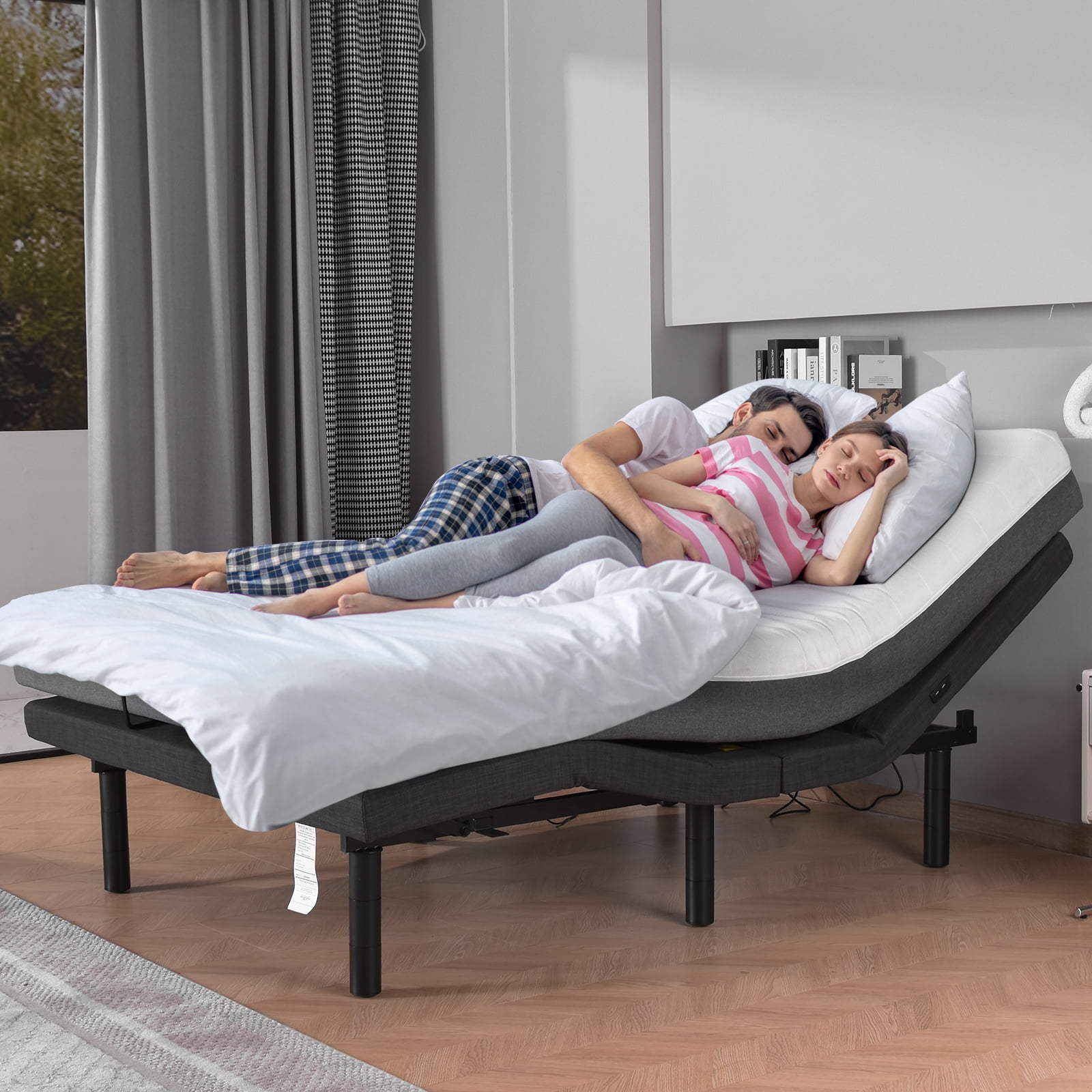 Ktaxon Queen Size Adjustable Bed Frame, Electrical Bed Frame with