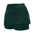 thumbnail image 4 of GEWSEY Skorts for Women with Pockets High Waist Tummy Control Women's Yoga Shorts Dressy Casual Athletic Tennis Mini Skirts Dark Green, 3XL, 4 of 4