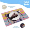 thumbnail image 3 of BaHomeck placemats Set of 4 rectangle Linen Cotton Placemats for Dining Table Washable Heat Resistant,18*12inch,Cute Pug Dog Portrait On Colorful Pastel Background, 3 of 4