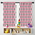thumbnail image 5 of Blackout Kids Curtains,Pink and Black Argyle Pattern Childrens Insulated Curtains Set Of 2,Bedroom Essentials,Toddler Room Decor 42"x54", 5 of 5