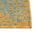 thumbnail image 6 of Rugs.com Jill Zarin Outdoor Collection Rug – 7' x 10' Yellow And Aqua Flatweave Rug Perfect For Bedrooms, Dining Rooms, Living Rooms, 6 of 9