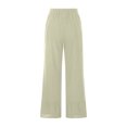 thumbnail image 5 of Linen Pants for Women Solid Color Elastic High Waisted Relaxed Fit Comfy Casual Pockets Wide Leg Palazzo Pants Trousers, 5 of 7