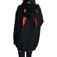 thumbnail image 1 of Sweat à Capuche pour Femmes Devil Wing, Décontracté, Manches Longues, Ample, 1 of 5