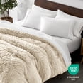 thumbnail image 5 of Bare Home Shaggy Faux Fur Duvet Cover - Ultra Soft - Fluffy Crystal Velvet - Twin/Twin XL, Sand, 5 of 7