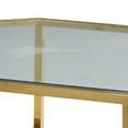 thumbnail image 2 of Benjara BM226634 Glass Top Coffee Table with Clipped Corner & Metal Tube Base, Gold, 2 of 2