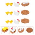 thumbnail image 3 of 15 Pcs Mini Easter Ornements Adorables Œuf de Poussin Décors Animaux en Résine Ornements Easter, 3 of 7