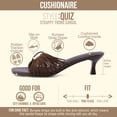 thumbnail image 3 of Cushionaire Quiz Kitten Heels for Women, Strappy Heeled Sandals with Cushioned Footbed, Slip On Open Toe Sandal, 3 of 19