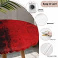 thumbnail image 3 of Red Round Tablecloth for 45-54 Inch Tables,Fitted Table Cover with Elastic Edge,Retro Oil Painting Modern Abstract Art Aesthetics Waterproof Outdoor Table Cloth Protector for Patio Garden Dinner, 3 of 9