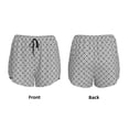 thumbnail image 3 of KLL Gray Plaid Pattern Shorts Women,Athletic Shorts High Waisted Running Shorts Pocket Sporty Short Gym Elastic Workout Shorts-Large, 3 of 7