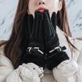 thumbnail image 3 of Woman Riding Windproofed Gloves Thick Soft Fleece Cuff Anti-slip Water Resistant Design for Cold Weather Outdoor Skiing and Cycling, 3 of 4