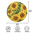 thumbnail image 7 of WOBOGO Sunflowers Pattern Round Placemats Set of 6 Heat Resistant Washable Kitchen Table Decorations 15.4in, 7 of 7