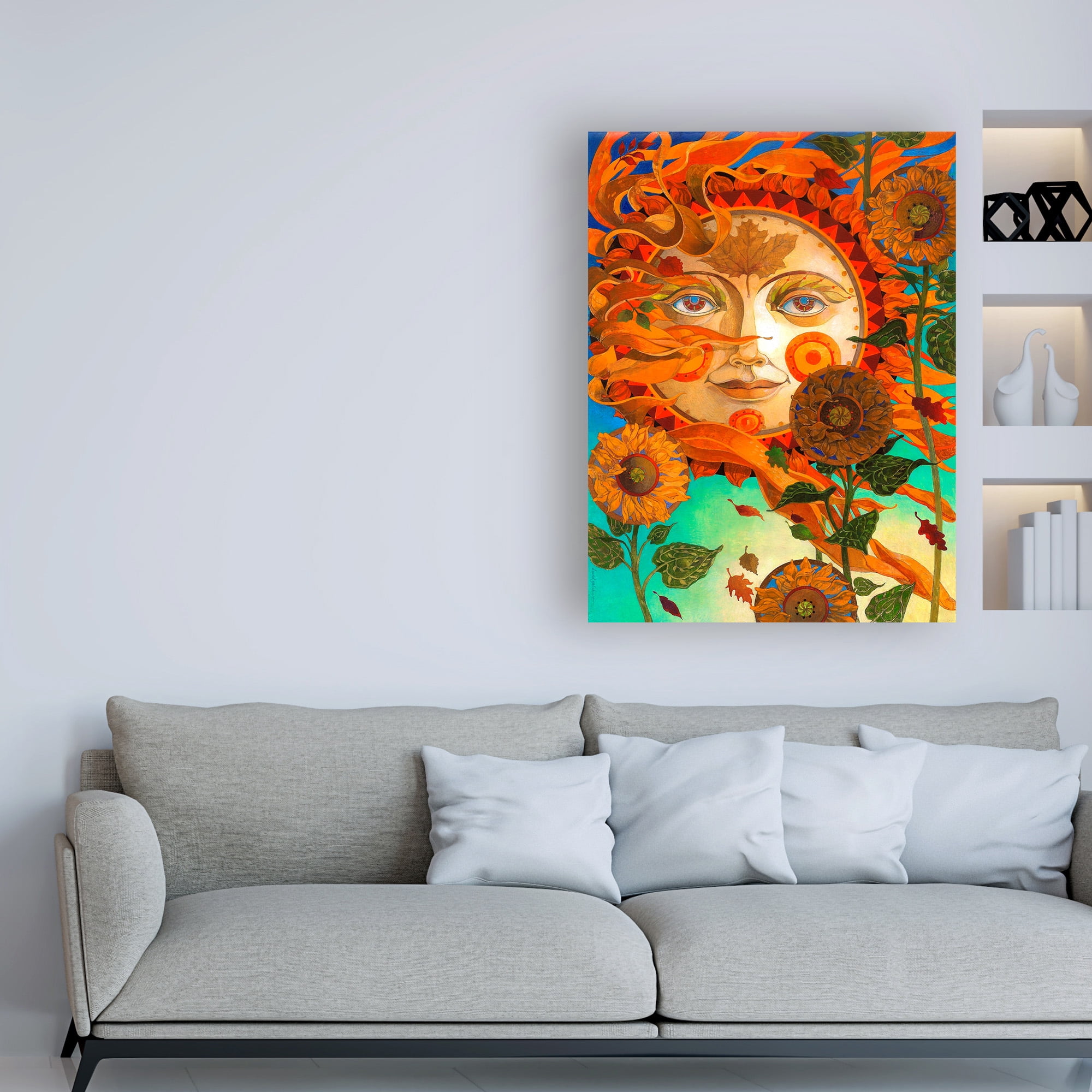 Trademark Fine Art 'Autumn Sun And Sunflowers' Canvas Art by David Galchutt