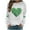 White, variant on Funny St Patricks Day Shirt Women Shamrock Crewneck Sweatshirt Long Sleeve Casual Pullover Saint Patricks Day Shirt Green Going Out Tops for Women