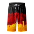 thumbnail image 4 of Wyzesi Mens Workout Shorts 5 Inch Inseam Male Print Germany Theme Number Casual Color Beach Pants Drawstring Elastic Waist Breathable Soft Short Daily Streetwear Tie Pocket Casual Shorts, 4 of 5