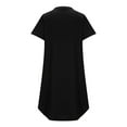 thumbnail image 4 of Women V Neck Button Down Nightgown Short Sleeve Sleepshirt Dresses Maternity Sleepwear Night Gown for Women, 4 of 6