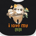 thumbnail image 4 of Inktastic Sloth I Love My Gigi Boys or Girls Baby Bib, 4 of 4