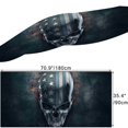 thumbnail image 2 of GZHJMY Women Girls Long Silk Scarf, Skull and Crossbones American Past Flag Summer Lightweight Shawl, Outdoor Floral Large Wrap 71X35 Inch, 2 of 5