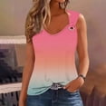 thumbnail image 6 of qucoqpe Summer Sleeveless Tank Tops for Women Fashion Casual Loose Fit Crew Neck Camisole Blouses Trendy Gradient Color Tunic Shirts, 6 of 6