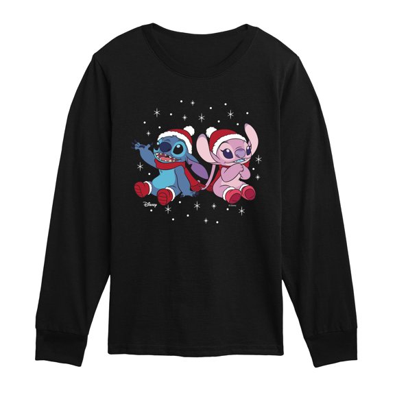 Lilo & Stitch - Happy Holidays Stitch Boys' Long Sleeve Graphic T-Shirt