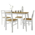 thumbnail image 2 of Castle Place Minimalist Two Tone 5-Piece Wood Dining Table Set, White, 2 of 6